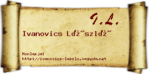Ivanovics László névjegykártya